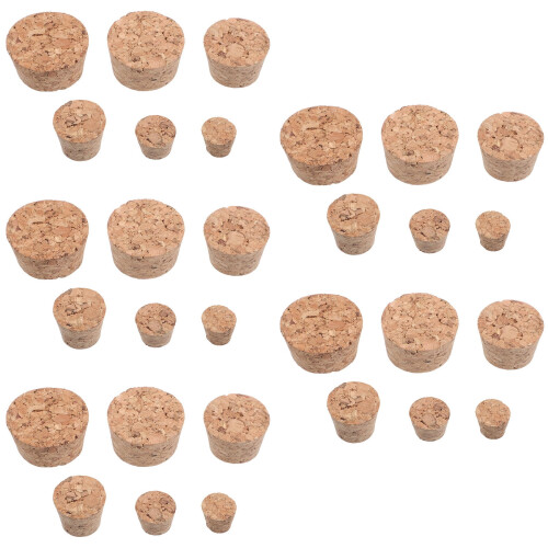 30pcs Tapered Light Brown Corks Stopper for DIY Craft Project Home Users