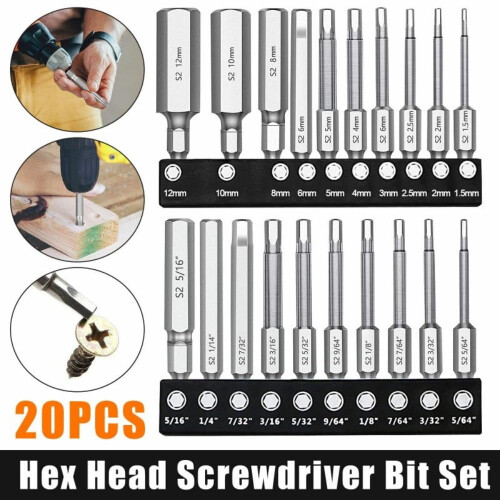 Σετ τρυπανιών με κλειδί Allen Hex20PCS για ηλεκτρικό κατσαβίδι και κιτ εργαλείων 1