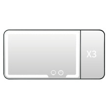 Pare-soleil de voiture LED rechargeable avec 3 modes d'éclairage pour le maquillage, accessoire intérieur universel pour tous les véhicules,