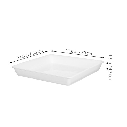 2Pièces Base De Pot Carrée Plastique Anti-Basculement 1