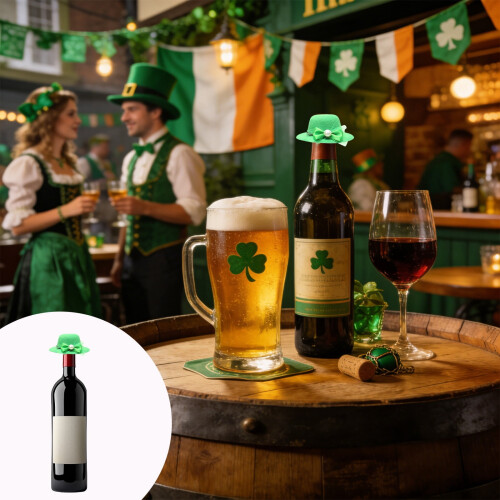 St. Patrick's Day Wine Stopper Decoration Venue Layout Props(L,Plastic)