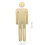1Paire Panneaux Wc Hommes ABS Élégant Autocollant 2