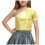 Girls One-Shoulder Short-Sleeve Sequin Crop Top 1