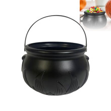 Halloween Decorations Plastic Witches Cauldron, Halloween Irish Party Table Centerpiece, Witch Cauldron Candy Holder