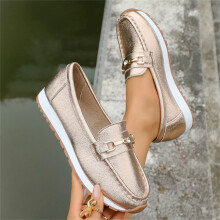Willtoo Women's Slip-On Loafers Pu Upper Casual Flat Shoes