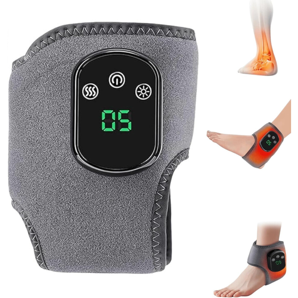 Foot Massager for Neuropathy Pain Relief, 3-Speed Vibration, 5 Heat Settings, Portable Rechargeable, Touch Screen, Improves Circulation