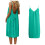 Women's backless V-neck spaghetti strap maxi dress green 1