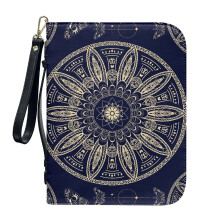 Boho Butterfly Mandala PU Leather Bible Cover for Women & Men – 2XL, Minimalist Design, Detachable Wristlet Strap, Compatible with Standard Bibles