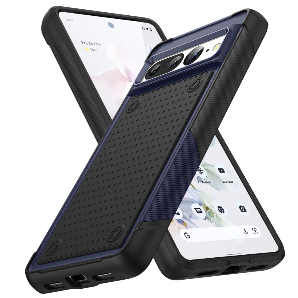 For Google Pixel 7 Case, Heavy Duty Drop Protection Hybrid Silicone Pc Shockproof Rugged Tough Protective Case For Google Pixel 7, Blue 9341593589284