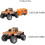 Μίνι τηλεκατευθυνόμενο Monster Truck με 3 επίπεδα ταχύτητας, τηλεχειριστήριο 2.4G, φώτα LED 2