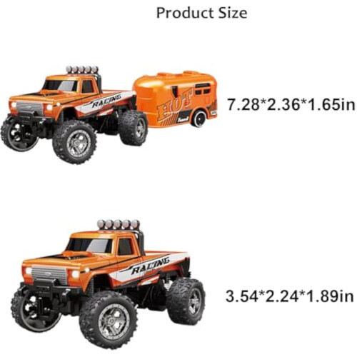 Μίνι τηλεκατευθυνόμενο Monster Truck με 3 επίπεδα ταχύτητας, τηλεχειριστήριο 2.4G, φώτα LED 1