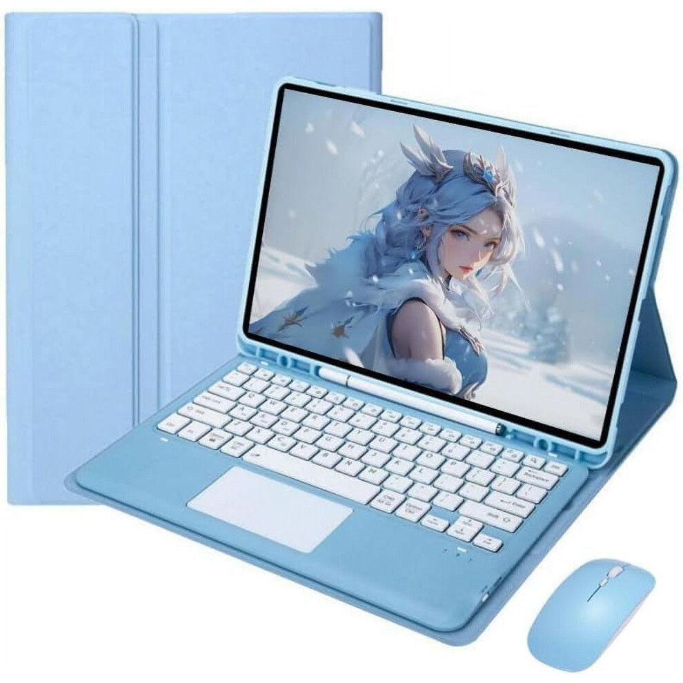 Slim Smart Stand Keyboard Case Compatible With Samsung Galaxy Tab S8 Plus / S7 Fe / S7 Plus 12.4", Detachable, Built-In Touchpad & Pen Holder 9341593590143