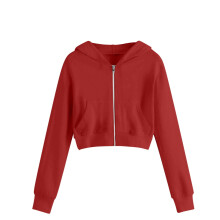 Girls Long Sleeve Zip Up Hoodies Cropped Jacket Lightweight Oversized Solid Color Hooded Sweatshirt Sweater with Pocket Kids Winter Fall Coat