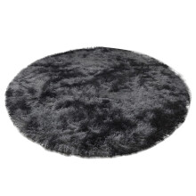 Tie Dyed Wool Round Blanket, Cloth Art Style Floor Mat B, Tie Dyed Wool Round Blanket Art Style Living Room Carpet Bedroom Sofa Cushion Floor Mat