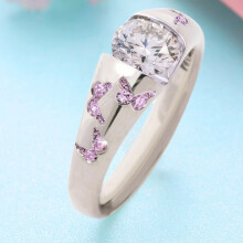 Butterfly Ring Alloy Jewelry with Cubic Zirconia for Women