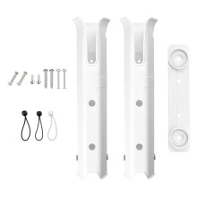 2 Tube Fishing Rod Holder, Adjustable Sturdy,Portable Fishing Rod Rack with Mounting Screws for Garage Storage Boat Kayak white