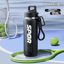 316 Stainless Steel Fitness Sports Vacuum Bottle with handle and straw, Large Capacity Macaron Thermal Mug/20oz