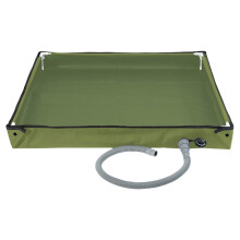 Portable Shower Pan With Drain Hose Foldable Shower Base For Camping Camping Supplies (Green)
