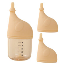 Kitten Bottle Feeding Kit Nursing Bottle 1.7oz Pet Feeder Anti Chocking Portable Orange Yellow