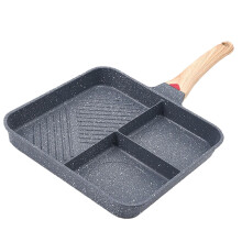Divided Saute Pan Nonstick Egg Frying Pan for Pancakes and Sausage Omelet Pan for Versatile Indoor Cooking and Outdoor Grilling