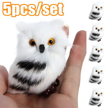 5Pcs/Set Snowy Owl,Stuffed Animal,Bird Toys,Cuddly Plush Toy for Nursery Decor,Lovely Fluffy Stuffed Owl,Birthday Baby Shower Gifts for Kids,Girls