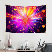 Cyberpunk Firework Dreamy Shimmer Tapestry, Futuristic Wall Art for Bedroom/Living Room/Dorm – 60x40in