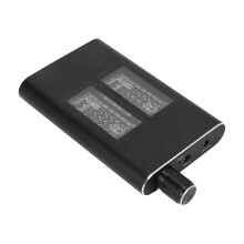 HiFi-Kopfhörerverstärker 3,5 mm & Type C, 1000mAh, Schwarz, 2-stufiger Verstärkungsregler