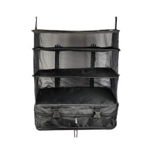 Hanging Travel Clothes Storage Bag, Large Capacity Foldable Garment Organizer for Underwear, Socks & Clothes, Compatible with Suitcase & Closet,