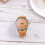 Canvas Pattern Women's Watch Orange Small 1