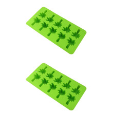 2 Pieces Cookie Cutters Ice Cube Tray Chocolate Cubes Cactus Green