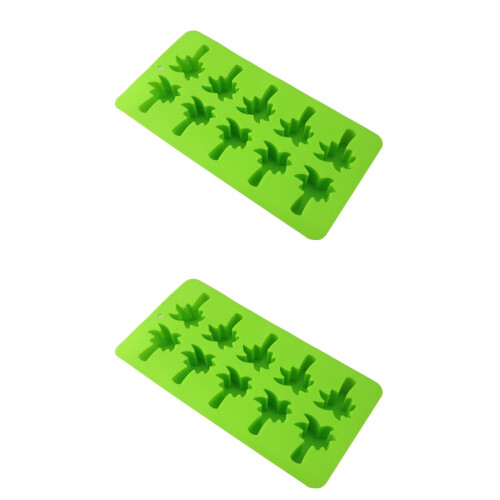 Cookie Cutters Ice Cube Tray Cactus Green 2 Pieces