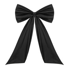 Big Black Satin Bow Decor, 41.3x25.5in Twist Tie Wall Bow for Birthday, Baby Shower, Wedding & Party – Compatible with I2U7