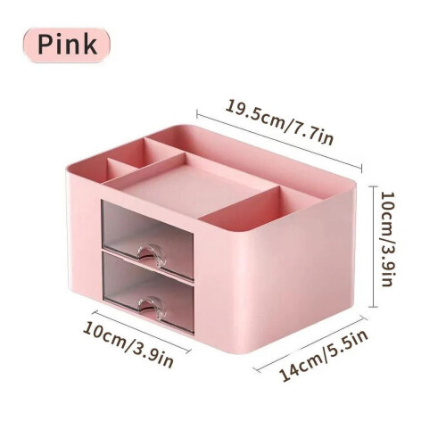 Pen Organizer with 2 Drawers for Desk Storage