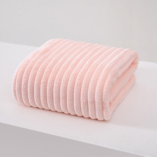 Coral Fleece Bath Towel Large Thick Honeycomb Texture