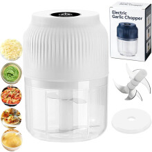 Electric Garlic Chopper USB Rechargeable with 4 Stainless