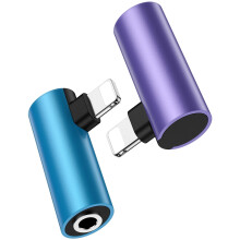 2-Pack iPhone Headphone Adapter – Right-Angle 3.5mm Female Aux Dongle, Compatible with iPhone 14/13 Pro Max & iOS