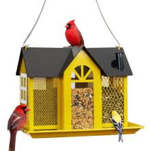 Kingsyard metal mesh bird feeder 3-tier outdoor