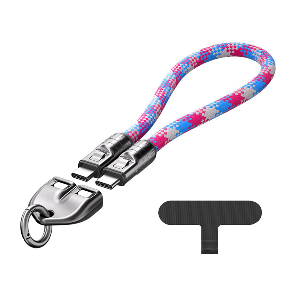 Type C To Type C 240W Fast Charger With Wearable Bracelet Design, 5A, Crossbody & Wrist Strap Lanyard (30Cm) 9130661030083