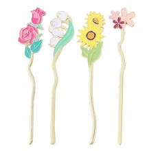 Flower Metal Bookmark with Chain – Elegant Floral Design for Women, Perfect Birthday, Mother's Day & Teacher Gifts