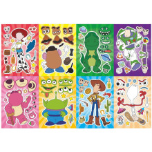 48 Pieces Make-a-face Stickers Pack, Make Your Own Stickers for Toy Story Theme Party Decoration, Reward, Decor, Gift Idea