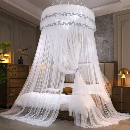 Princess Canopy Mosquito Net Ceiling-Mounted Foldable Twin
