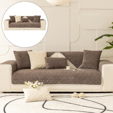 Thickened Soft Plush Sofa Cover, Non-Slip Fuzzy Furry Couch Slipcover for Sectional Sofas – Compatible with Most Sizes