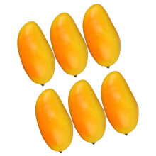 Set of 6 Decorative Artificial Mangoes Set Realistic Mangoes Decoration Fruit Ornament for Table Presentation