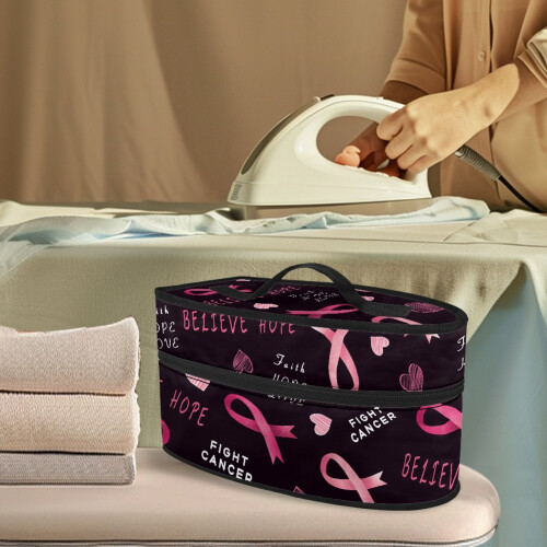 Breast Cancer Themed Pattern Polyester Iron Carrier Bag, Bag Only 1
