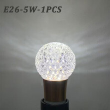 Ampoules LED décoratives, culot E26, 5 W, imitation cristal, non dimmables, idéales pour restaurants, chambres et cafés, lumière blanche 6000 K.