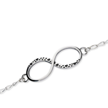 Ortak Infinity of Love Sterling Silver Bangle Bracelet