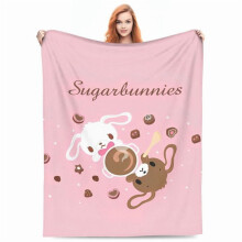 Couverture en flanelle Sugarbunnies, ultra chaude et moelleuse