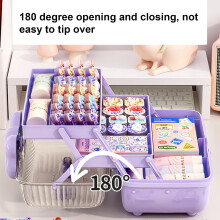 Vylepšená krabička na sponky do vlasů – Krabička na sponky do vlasů pro malé holčičky, fialová, úložný prostor a organizace domácnosti
