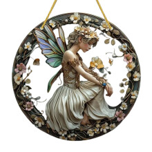 Fairy Decorative Window Art – Hanging or Wall-Mounted Ornament for Indoor/Outdoor Window & Wall Decoration, Compatible with Fairy Themes