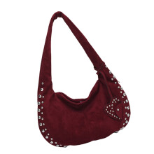 Mehrzweck-Slouchy-Bag, Nietenhandtasche, Achseltasche für Damen, Retro-Schultertasche, Achseltasche für Business und Reisen